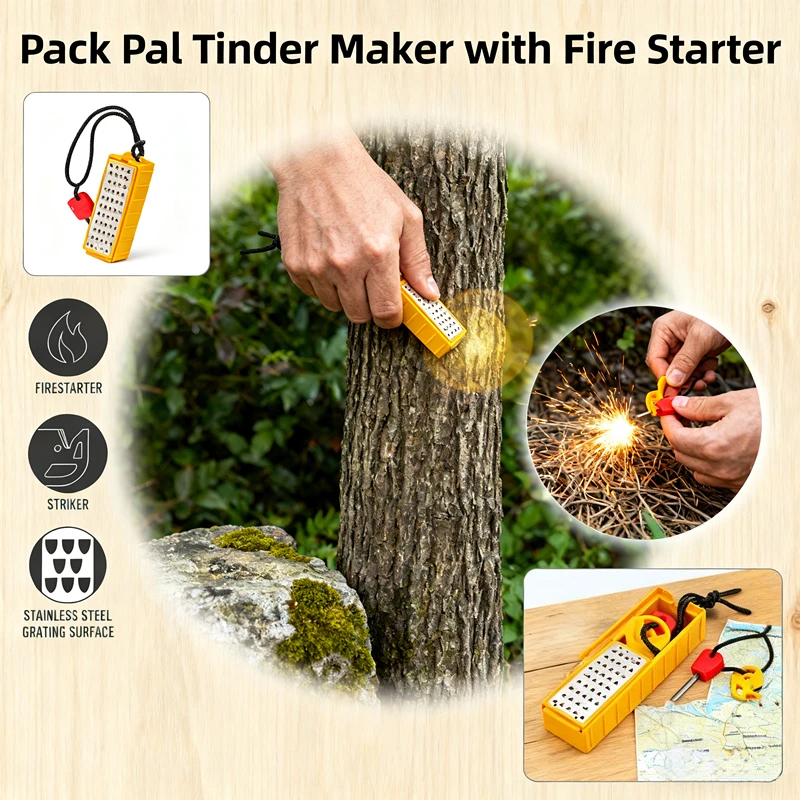 

New Outdoor Survival Emergency Tinder Maker - Lightweight Portable Fire Starter, Cigarette Accessories & Essential Outdoor Tool