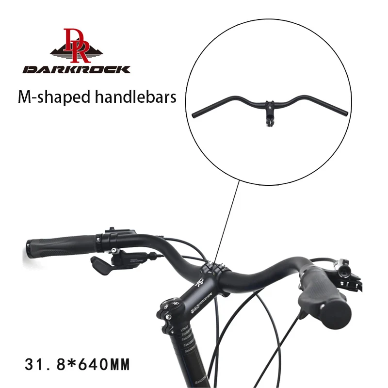 

DARKROCK-Bicycle Swallow Handlebar, M Type, Aluminum Alloy, Retro City Bike, Road Bicycle Handle Bar, 31.8mm