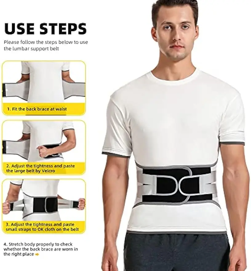 Back Brace for Men and Women,Lumbar Brace for Lower Back Pain Relief,Breathable Waist Lumbar Back Support Belt for Back Pain