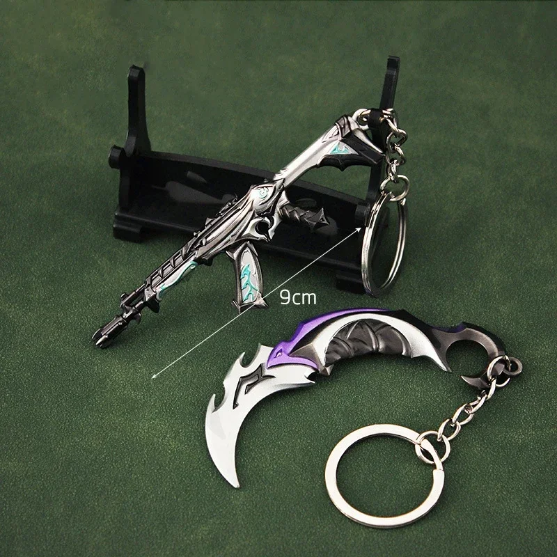 Valorant Weapon Melee Reaver Vandal Prime Karambit Butterfly Knife Peripheral Machine Gun New Style Elite Metal Keychain Toys