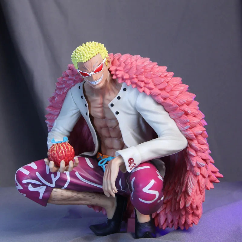 One Piece Donquixote Doflamingo Anime Action Figures Shichibukai Double Headed Eagle Collectible Model Cartoon Decor Toys Gift