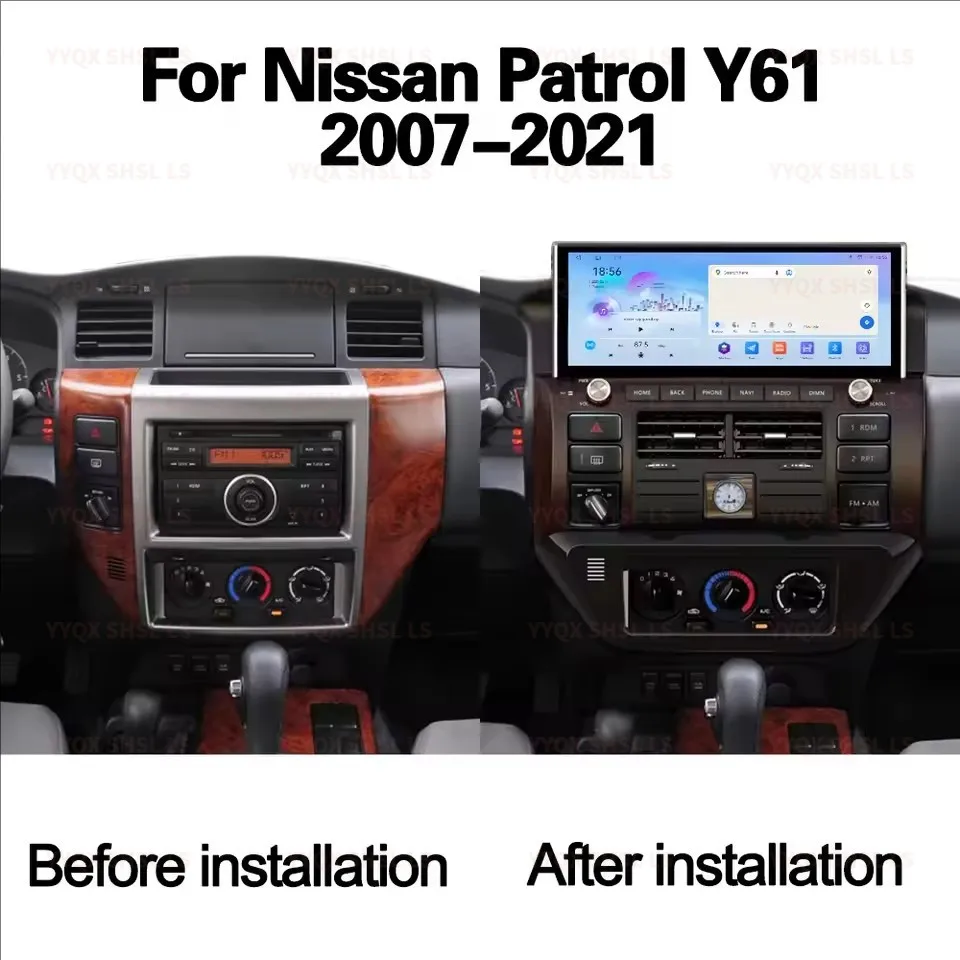 12.3lnch for Nissan Patrol Y61 2007 - 2021 Multimedia Player 8 Core | Carplay Android Auto | Bluetooth GPS DSP