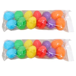 24 PCS Imitation Eggs Bulk Toys Kids Fillable Bulk Eggs Gift Filled Easter Egg Plastic Musical Maracas Egg Child