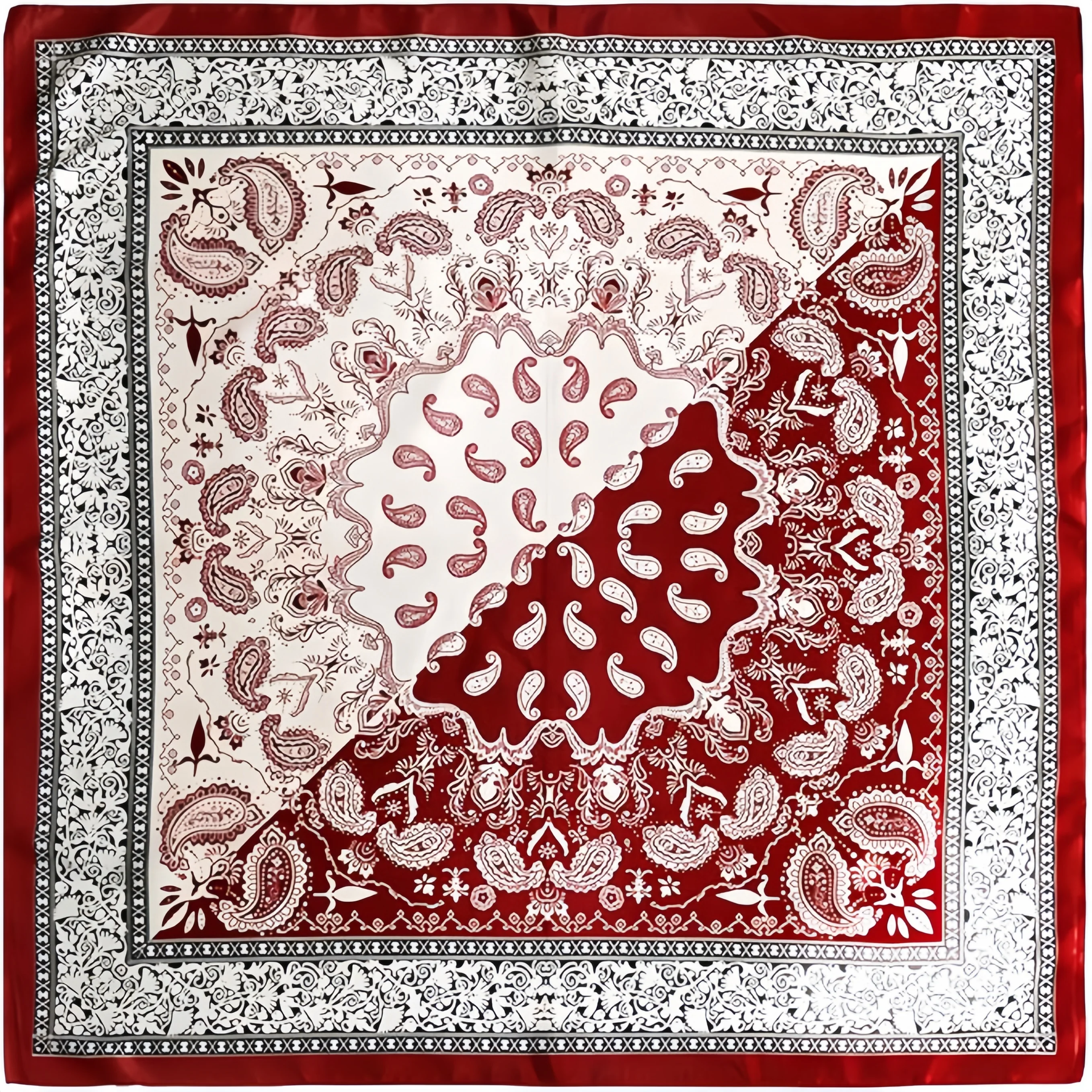 

10Colors 90cm Large Square Scarf Women's Paisley Print Hijab Shawl Breathable Hair Wrap Bandana Neck Scarf For Casual & Office