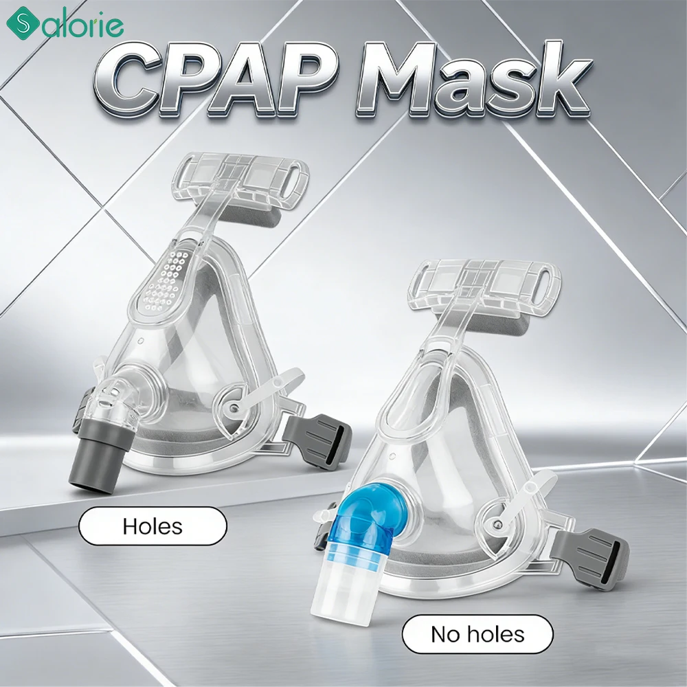

Full Face CPAP Mask with Memory Foam Cushion CPAP Replacement Mask with Frame & Elbow for Anti-Snoring Therapy & Nasal Breathing