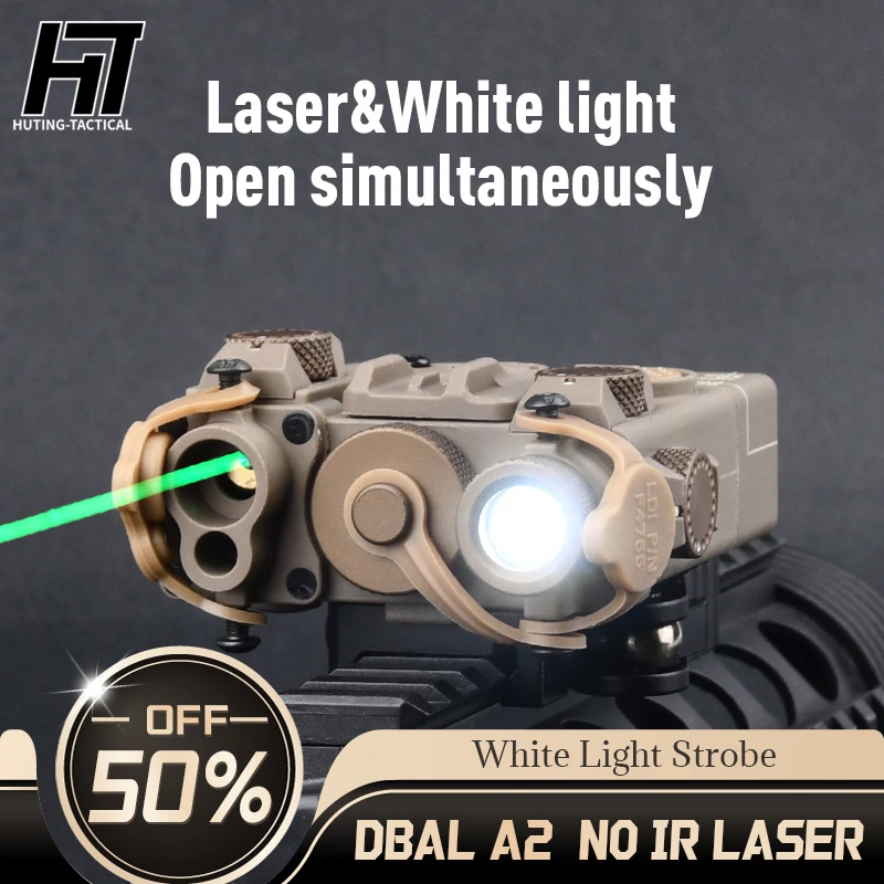 

WADSN Tactical DBAL A2 Laser Red dot Green Blue Indicator NO IR LED White Light Strobe Hunting Weapon Flashlight Fit 20MM Rail