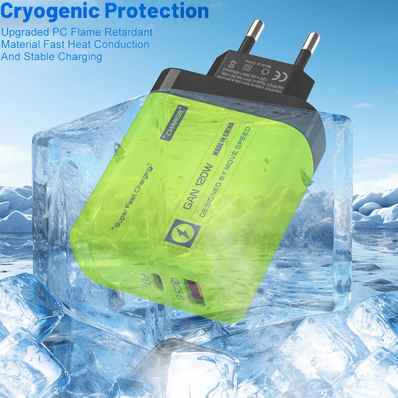 120 واط 2 منافذ PD شاحن USB C GAN شحن سريع 3.0 نوع C USB شواحن الهاتف محول شحن سريع آيفون سامسونج 2026 #1