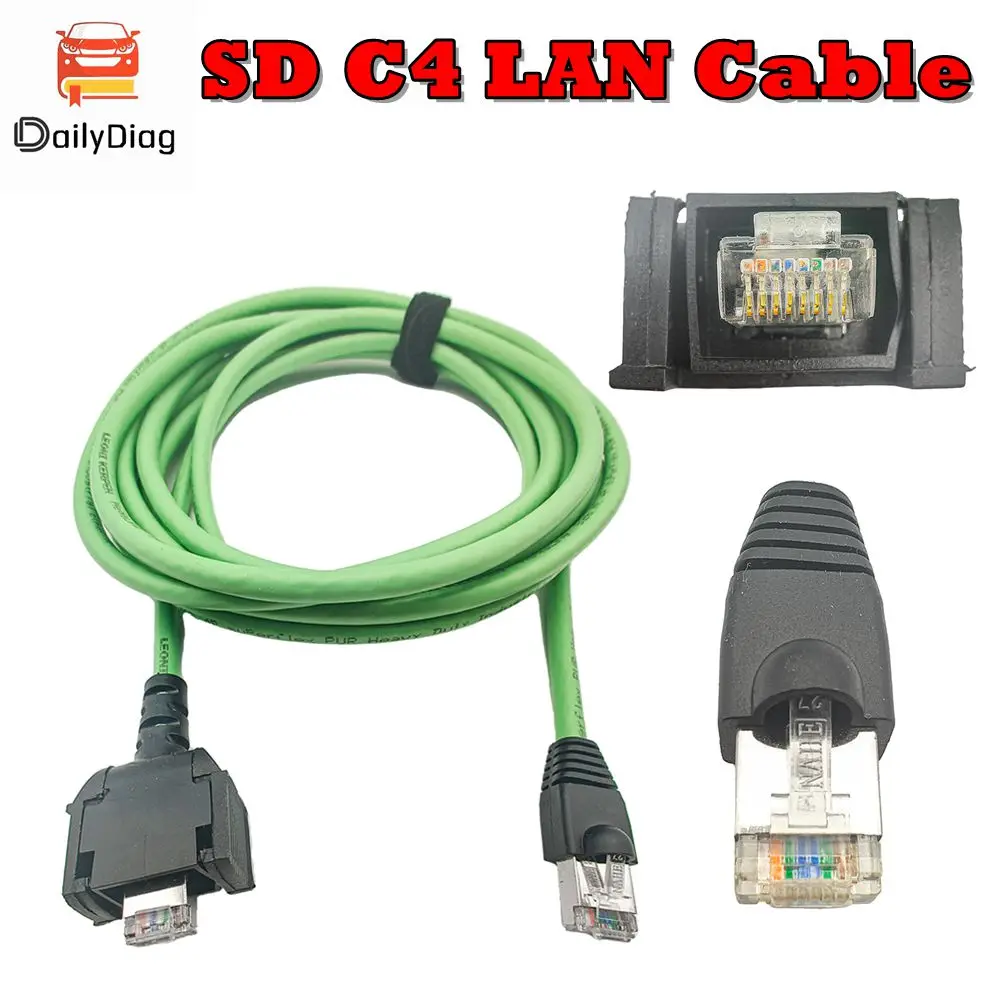 Green Lan Cable for MB STAR SD C4 Diagnostic Network cable Connect STAR C4 Truck Diagnostic Tool Multiplexer Interface