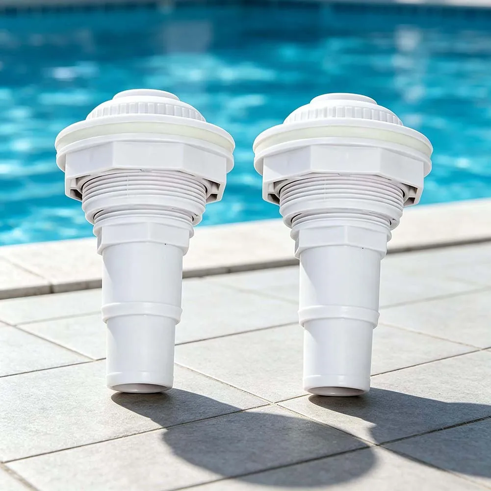 For Better Water Circulation Pool Inlet Nozzle Pool Wall Fitting Adjustable Pool Nozzle Diameter 32 38 Mm Double Silicone Seals
