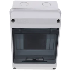 Plastic Circuit Breaker Distribution Box 5-Way Clear Lid Power Distribution Protections Box IP65 Waterproof Junction Box