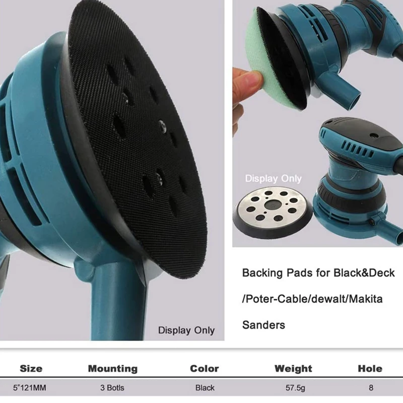 5 Inch 8 Gat Haak En Lus Schuurmachine Pad, Vervanging Schuurmachine Pad Voor Dewalt Dw421/K, Dw423/K Dw426