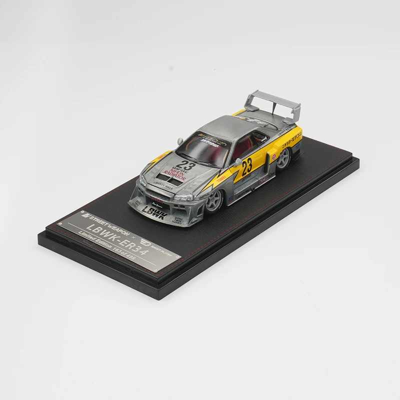 SW Chase Edição Especial 1:64 LBWK GTR ER34 Capuz Aberto Diecast Modelo de Carro Coleção Brinquedos Rua