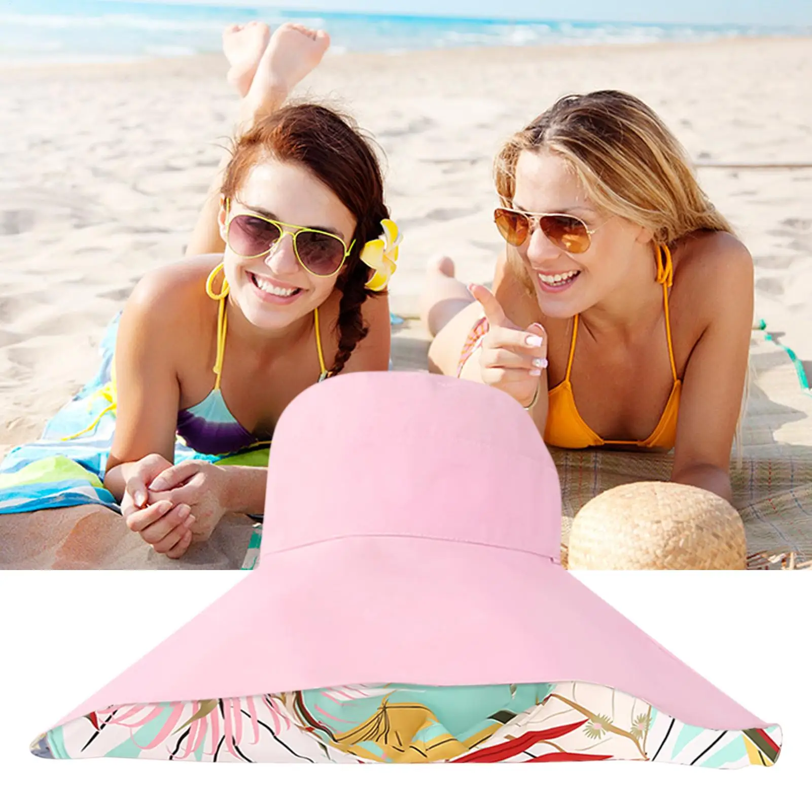 في الهواء الطلق قبعة الشمس طوي الشمس الظل قبعة الأزهار نمط Sunhat الملابس والاكسسوارات لتسلق الدراجات في الهواء الطلق جولف النساء