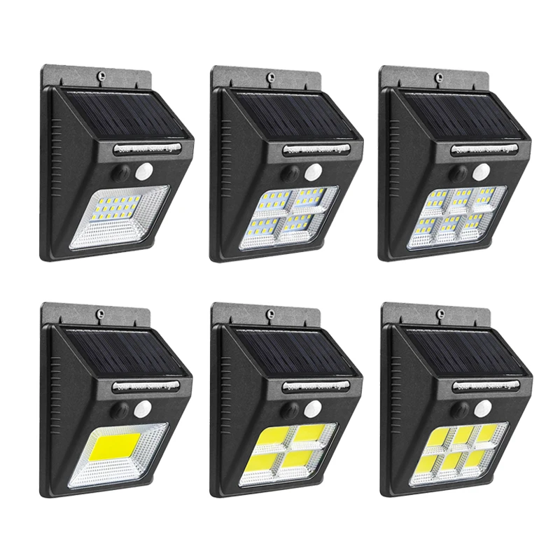 Luces solares Led de pared para exteriores, lámparas de calle de alta eficiencia de luz, grado impermeable IP65 aplicable, iluminación de decoración