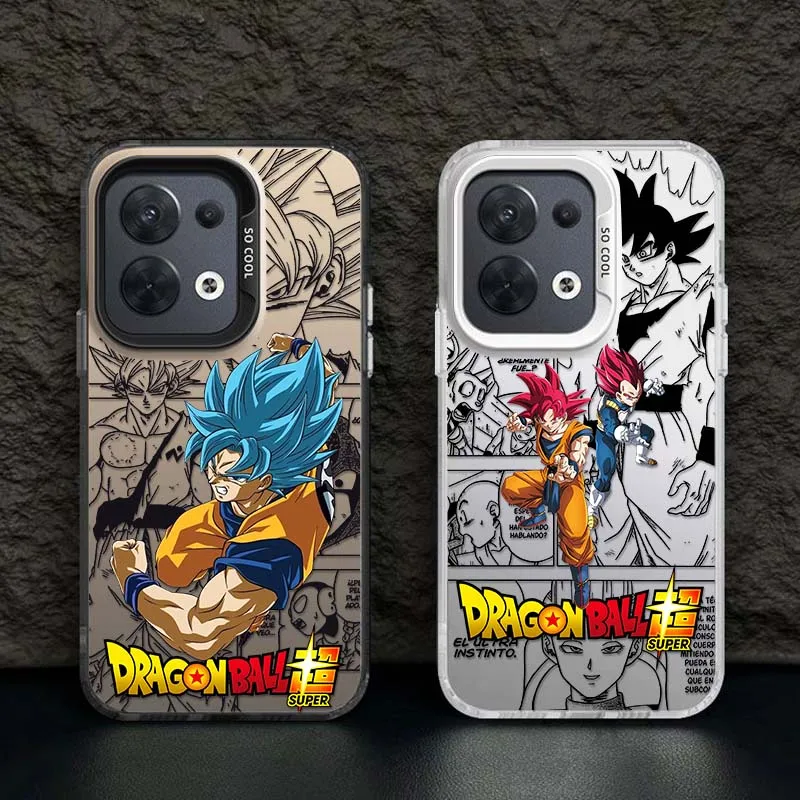 

D-Dragon Ball Anime Creative Cover For OPPO A98 A96 A95 A94 A79 A78 A77 A54 A55 Colorful Silver Phone Case