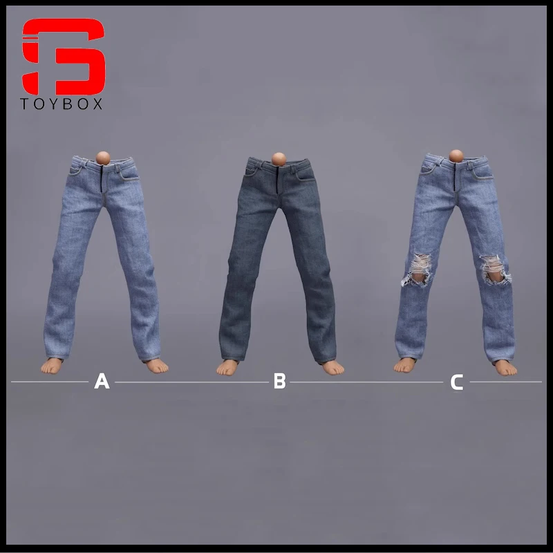 

BBOTOYS BXM2407 1/6 Scale Male Leisure Washed Denim Jeans Pants Clothes Model Fit 12'' Soldier Action Figure Body Dolls