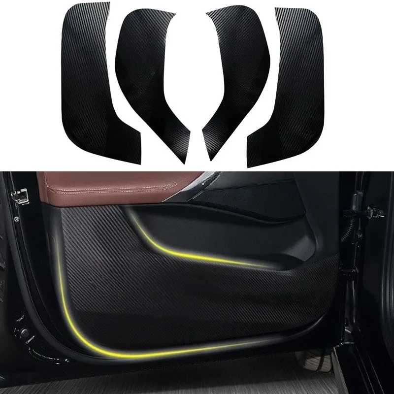 

Fit for BMW X6 2020 2021 2022 2023 Carbon Fiber Look Door Anti-Kick Panel Overlay PU Leather Doors Anti-Kick Sticker