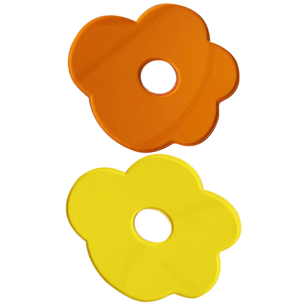 

2 Pcs Anti scalding Coaster Transparent Acrylic Flower Home Cup Mats Desk Decor Protective Mat for Drink Mug Tea Cup Glass