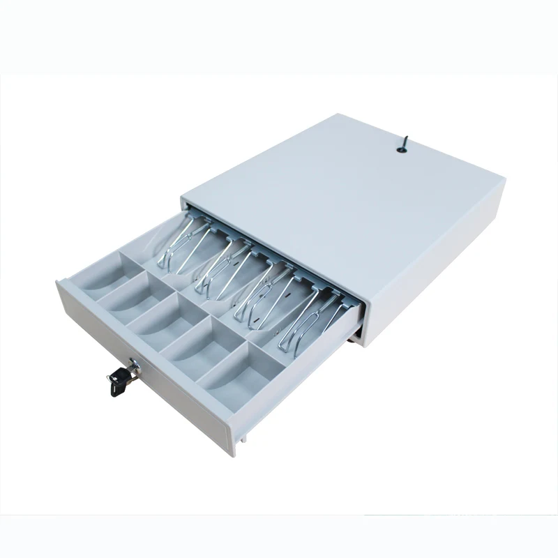 RJ11 Interface Supermarket 4 Bills 5 Coins Cash Register with Drawer