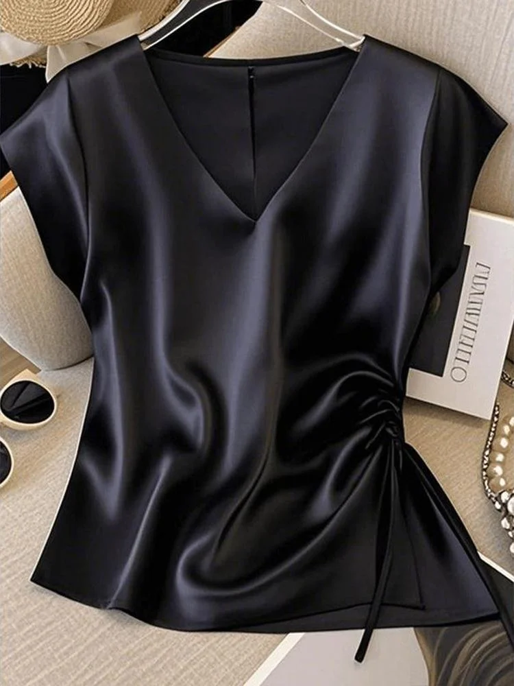 シルクベースレイヤー レディース トップス ゆったりお腹カバー 夏 ハイエンド オルト スヴェ T-irt エレ レディ 通勤 スレ カラー