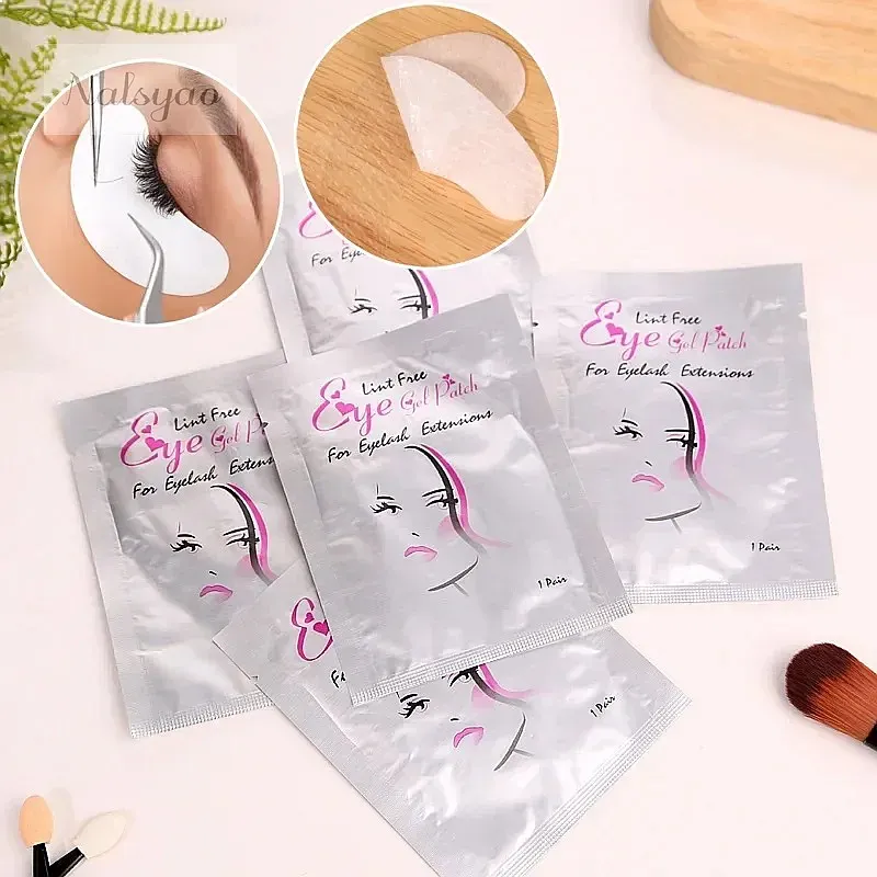 50Pairs Eyelash Pad Gel Patch Grafting Under Eye Patches for Eyelash Extension Paper Sticker Makeup Tools