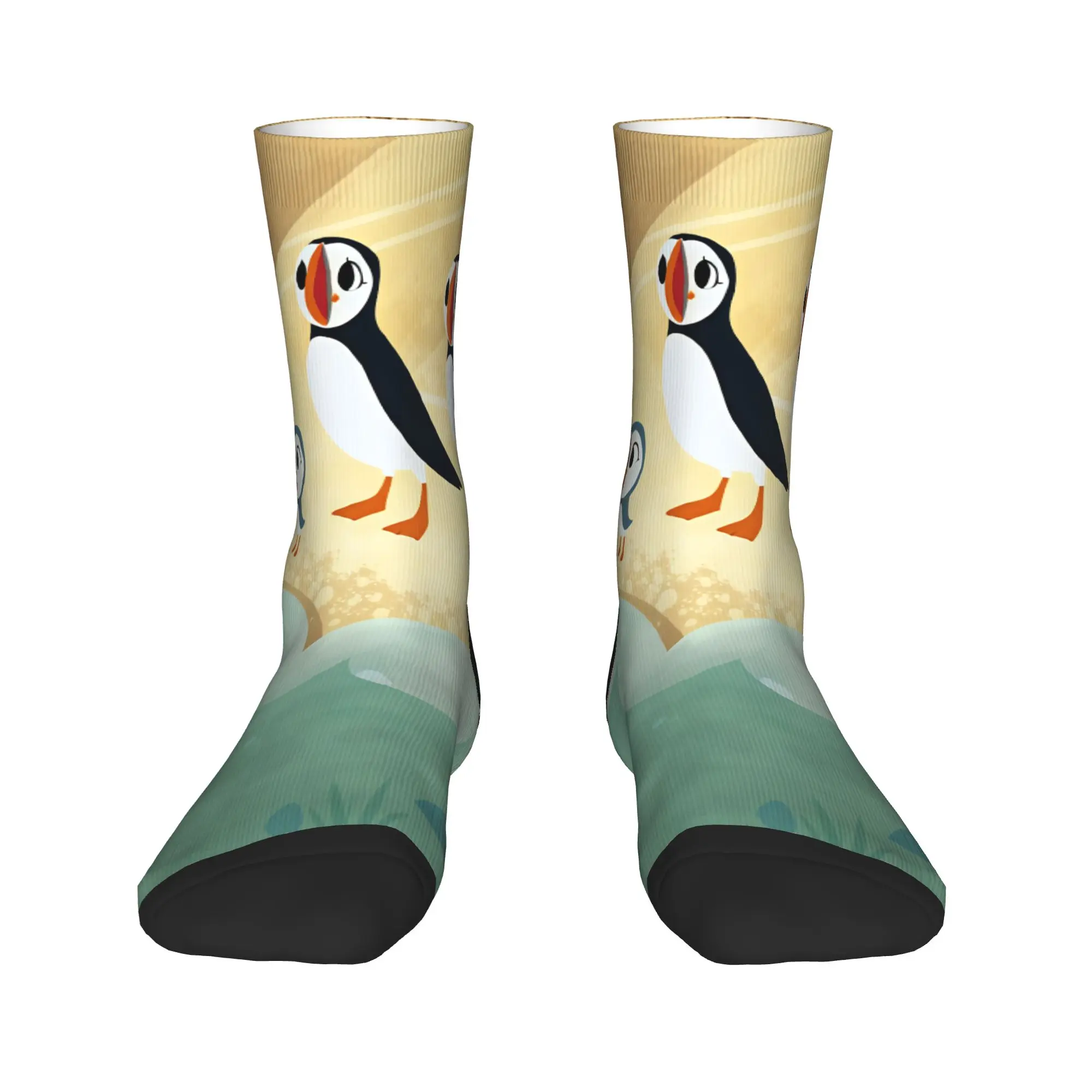 Unisex Men Socks Puffin Rock And New Friends  Stockings Anti-Slip Comfortable Socks Spring Gothic Graphic Running Sports Socks