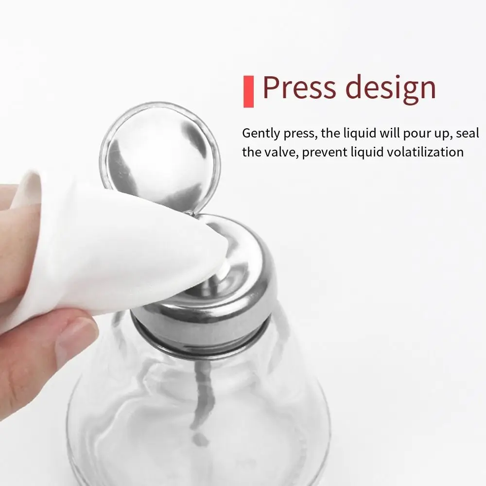 180ml push down bomba dispensador vazio toner facial garrafas recarregáveis de vidro transparente tipo imprensa superior recipiente removedor de esmalte