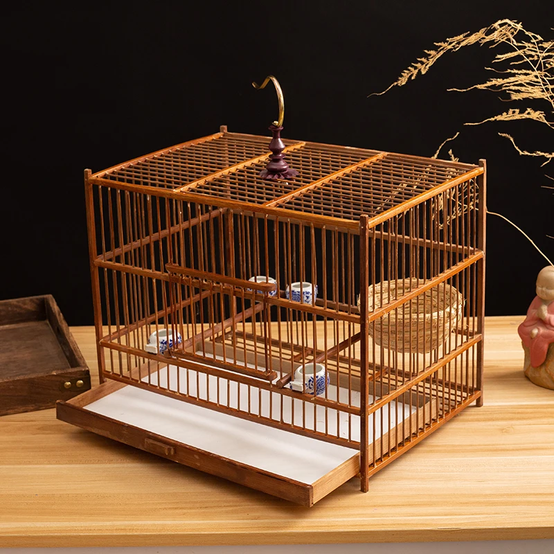 

Birdcage Birdhouse Bird Cages Handmade Bamboo Birdcage Style Rectangular Birdcage Cage Oiseaux Cages For Birds Bird Accessories