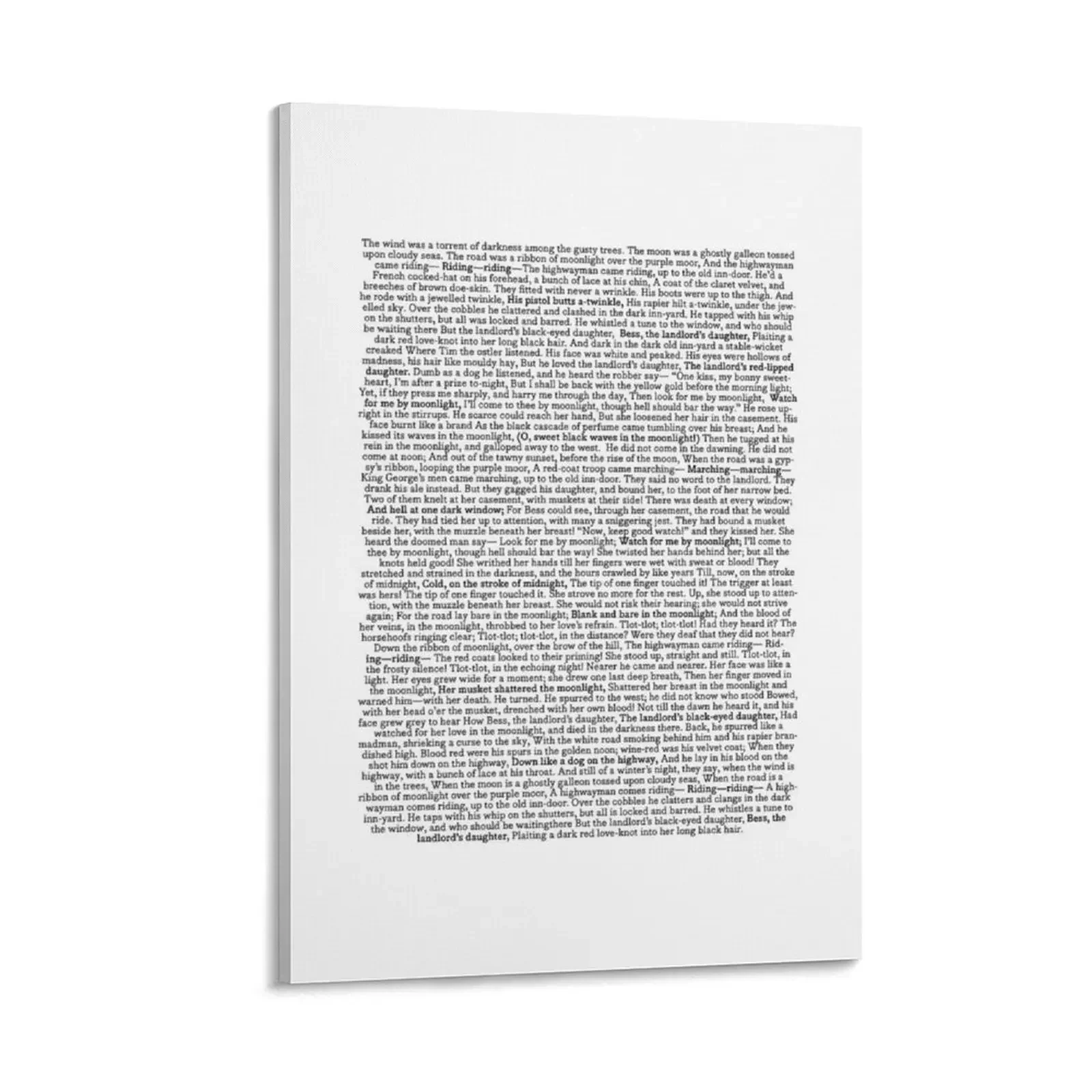 

The Highwayman—Alfred Noyes—Poem—Full Text Canvas Painting decorative picture for living room aesthetic room office decoration