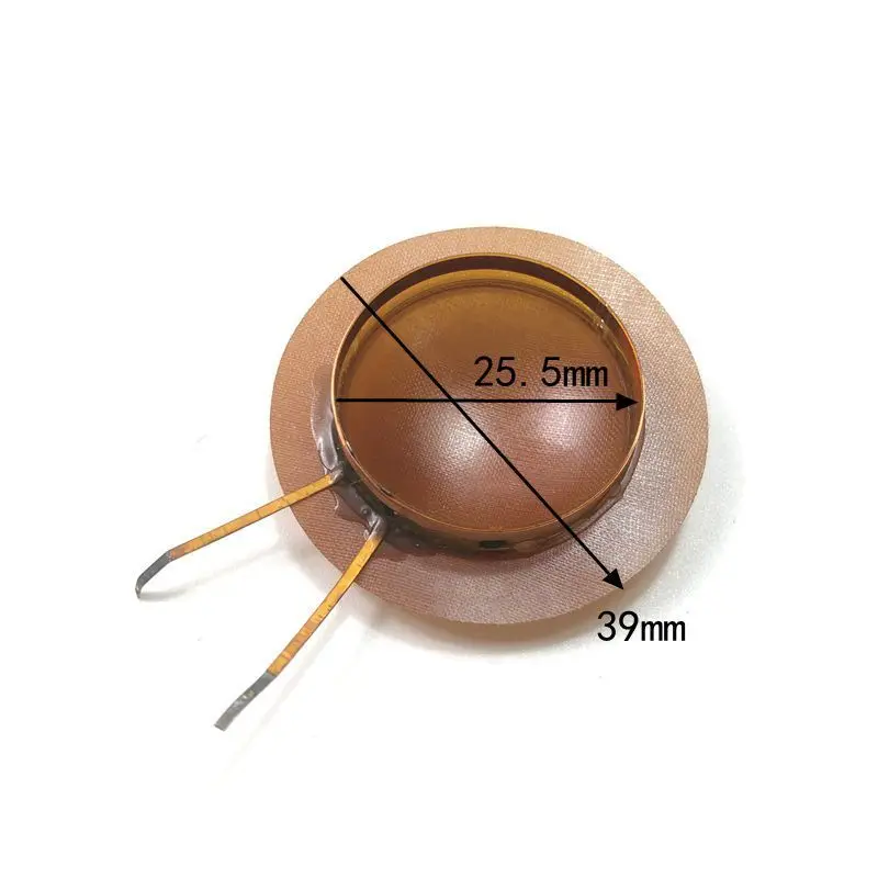 2PCS Universal 25.5mm Horn Resin Diaphragm Voice Coil Tweeter Film Driver Head Stage Speaker Repair 8OHM