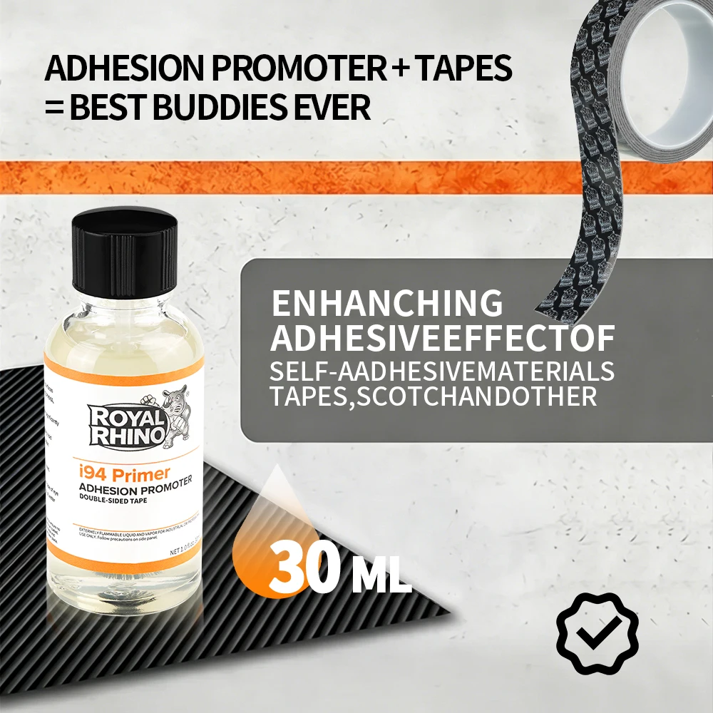 Adhesion Booster Kit 30ML I94 Primer Adhesive Promoter Heavy Duty Double Sided Tape 80% Higher Adhesion for Car Modification