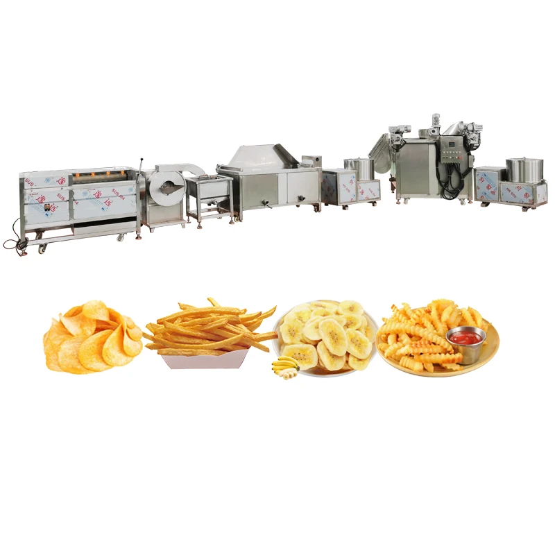 Yazhong Potato Fries Production Line Potato Chips Processing Line Sweet Potato Peeling Machine