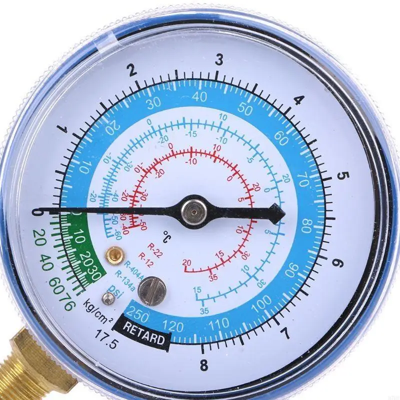 

87HE New Air Conditioner R404 R134A R22 Refrigerant Low Pressure Gauge PSI KPA Blue