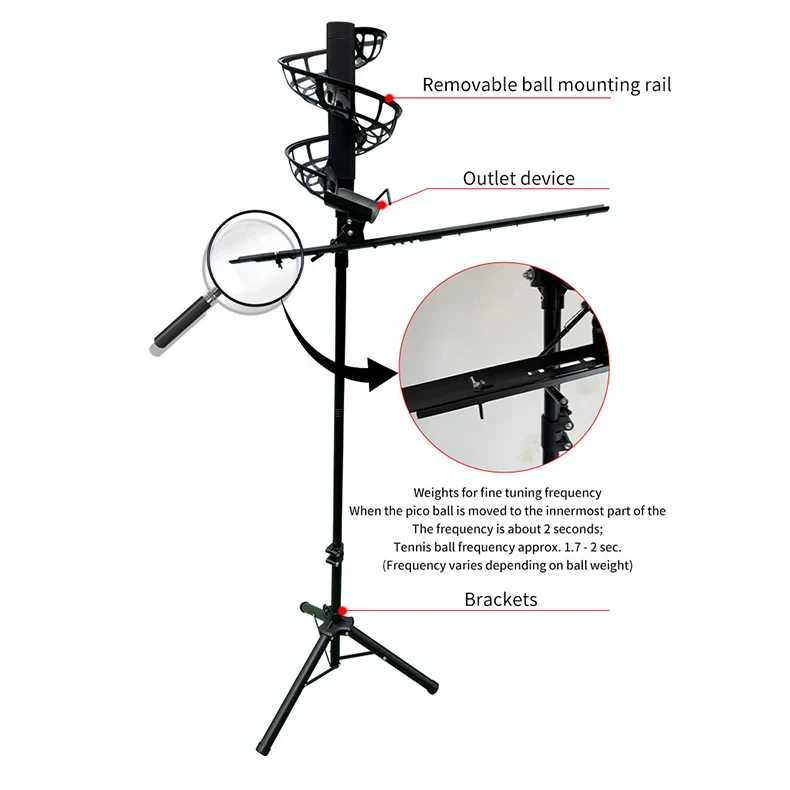 Pickleball Universal Falling Ball Machine Outdoor Ball Equipment Tennis Toss Machine Pickleball Toss Machine