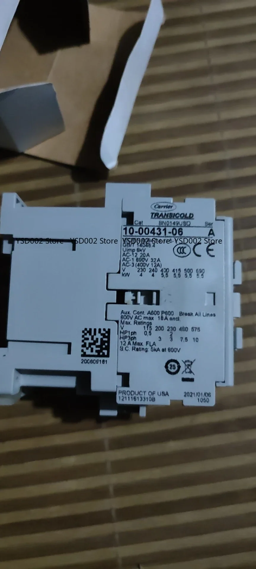 Refrigerated Container Carrier 30A Contactor 10-00431-07/01 High Quality Cooling Part