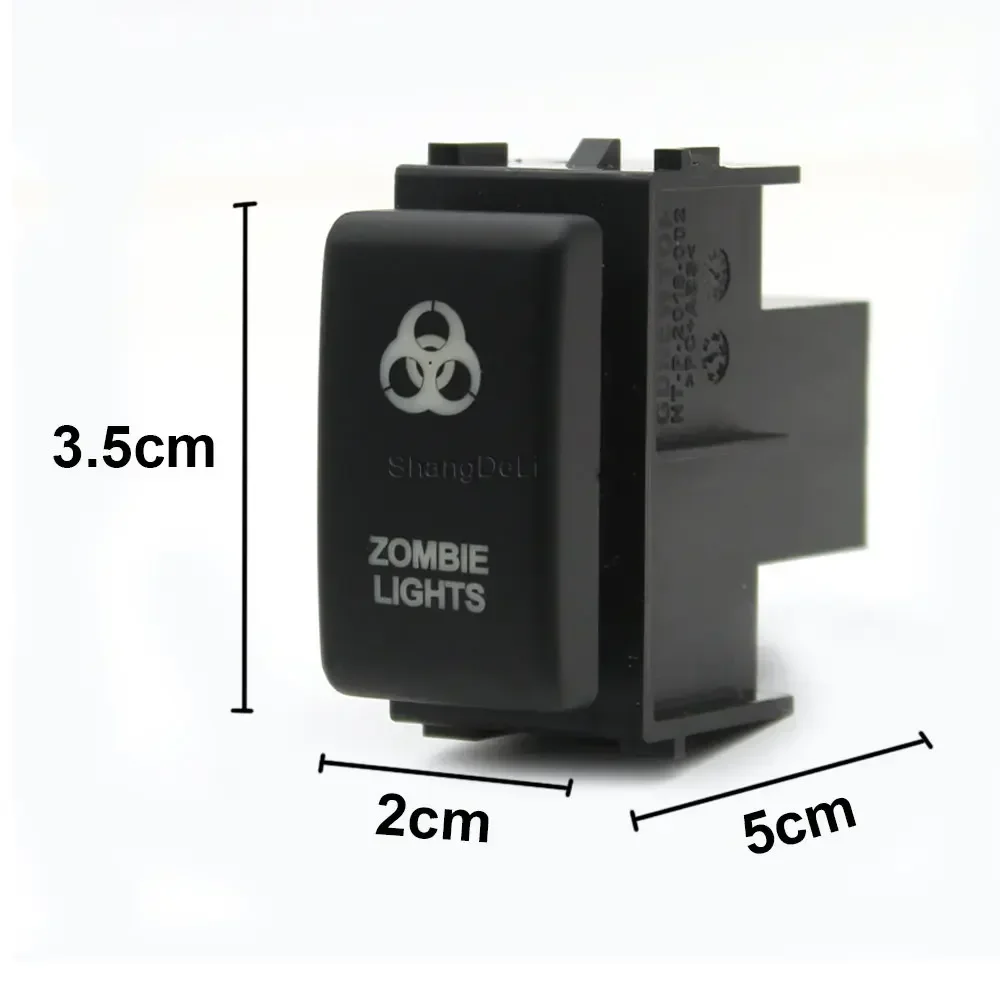 1PC Orange Led Button Switch with Wiring Connector for Nissan Navara NP300 X-Trail Pathfinder 12V