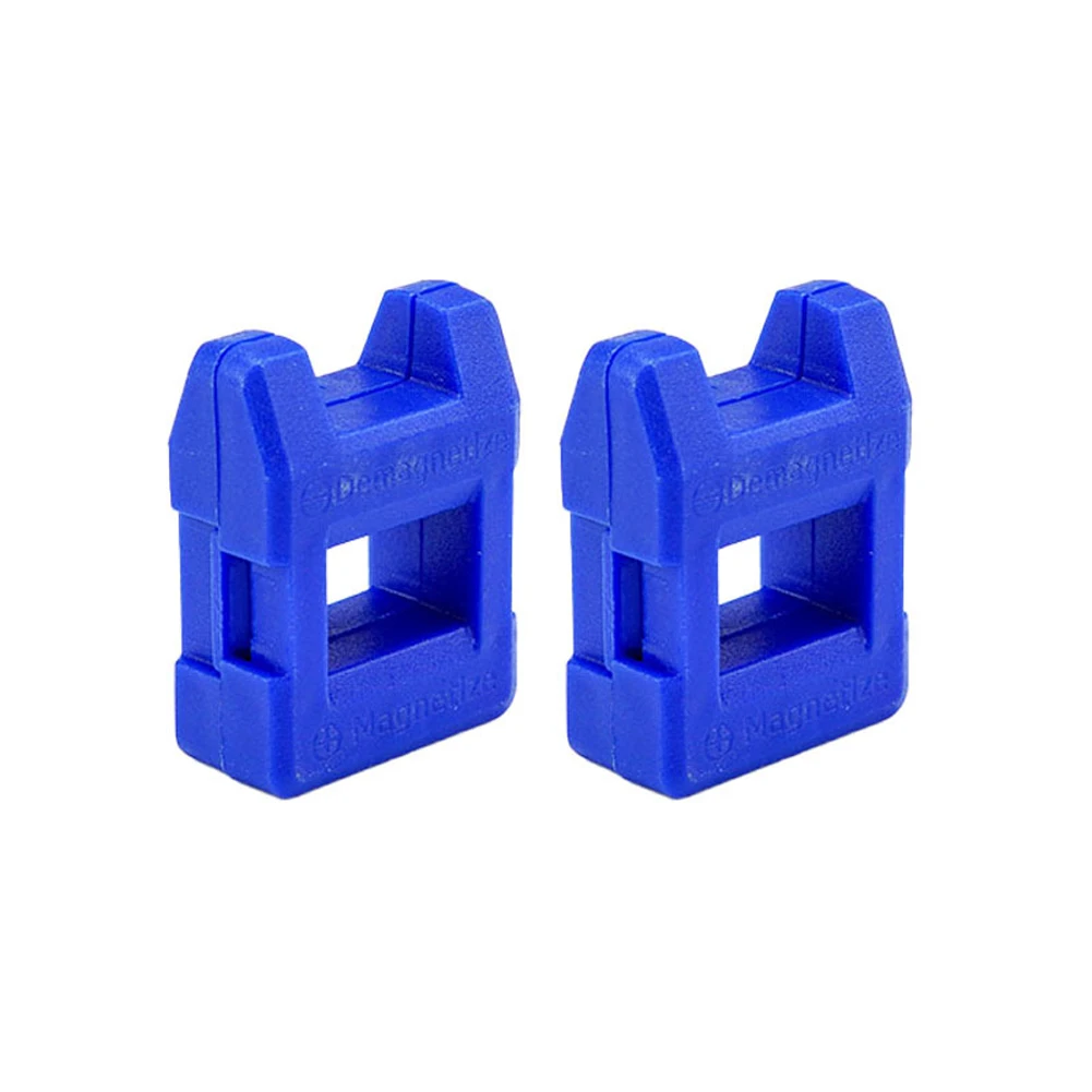 Brand New Magnetizer Demagnetizer Magnetizer Red 28*35 Mm Plastic Yellow Blue 2Pcs For Screwdrivers Or Steel Tools