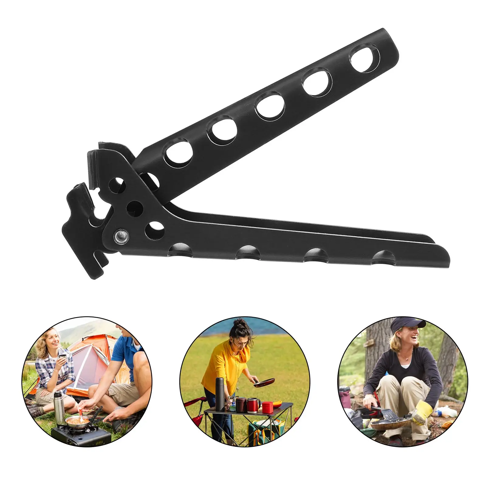 

Aluminum Alloy Anti Slip Hot Dish Lifter Bowl Clip Kitchen Restaurant Camping Cookware Holder Pan Gripper Stainless Steel Plate