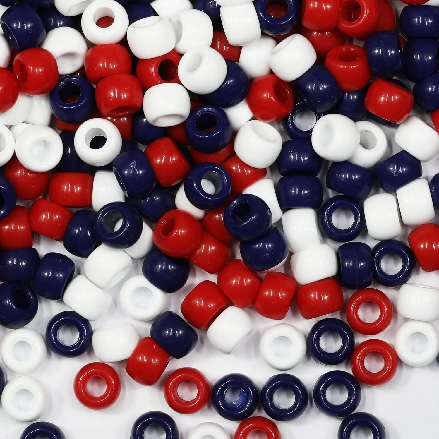 1000Pcs Multicolor Pony Beads Set Plastic Pony Beads Making Hair Beads for Braids Hair Accessories Kandi Beads for Bracelet