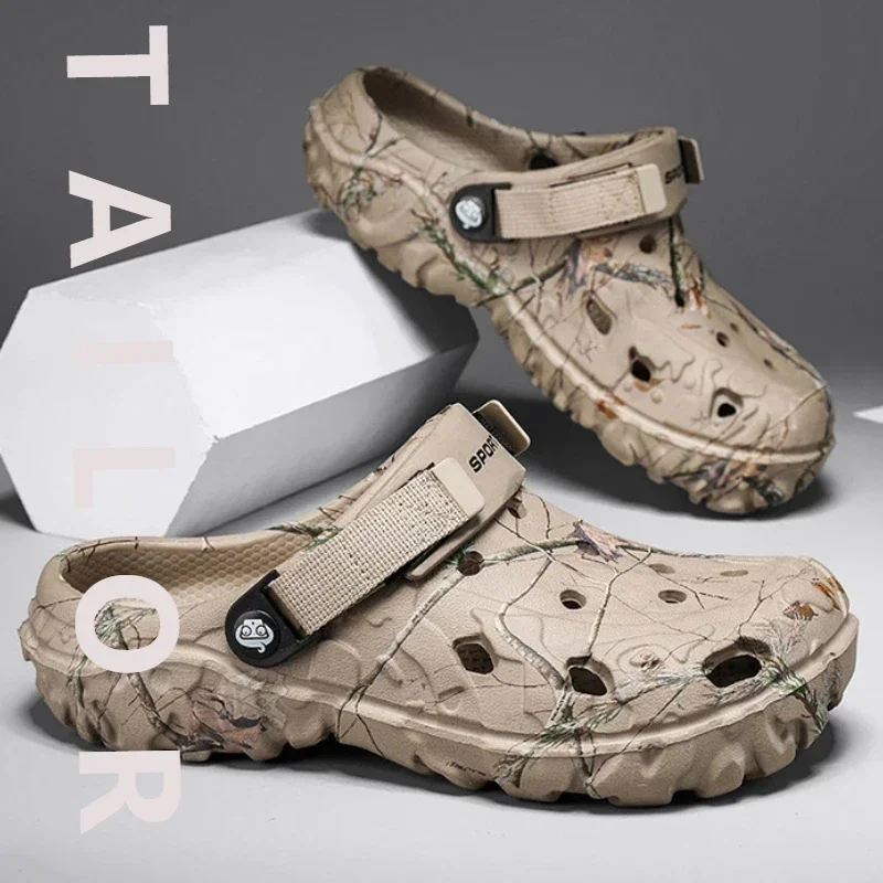 

Лето 2023, мужские сандалии, домашняя садовая обувь, легкие мужские тапочки на платформе, шлепанцы с мягкой подошвой, популярные уличные сандалии