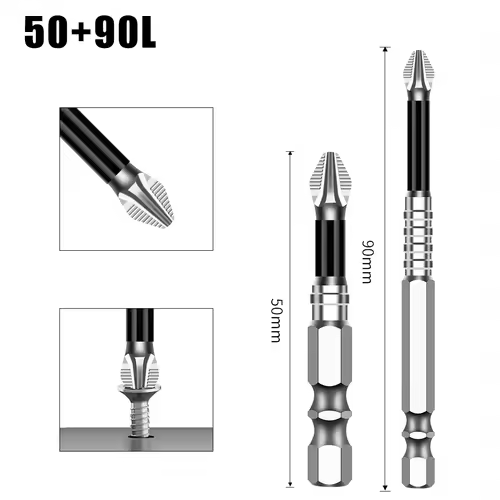 K5 Non-slip High Hardness Bit S2 Strong Magnetic 5A Black Non-slip Cross Head Electric Drill Electric Screwdriver Bit - Image 25