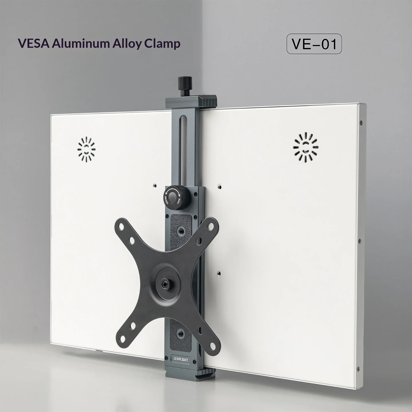 VESA Aluminum Alloy Clamp Portable Monitor Holder Adjustable Tablet Mount 75x75 100x100 for 6.8-18 Inch Screen