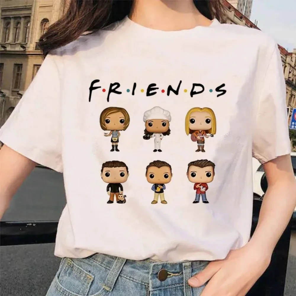 Friends Tv Show T Shirt Women Graphic Best Friends Harajuku T-shirt Unisex Fashion Manga Y2k Tshirt kawaii Vintage Tops Female