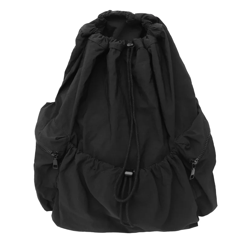 Rugzak met trekkoord en meerdere zakken, ontworpen voor zowel mannen als vrouwen, lichtgewicht als opvouwbaar, perfect om te winkelen