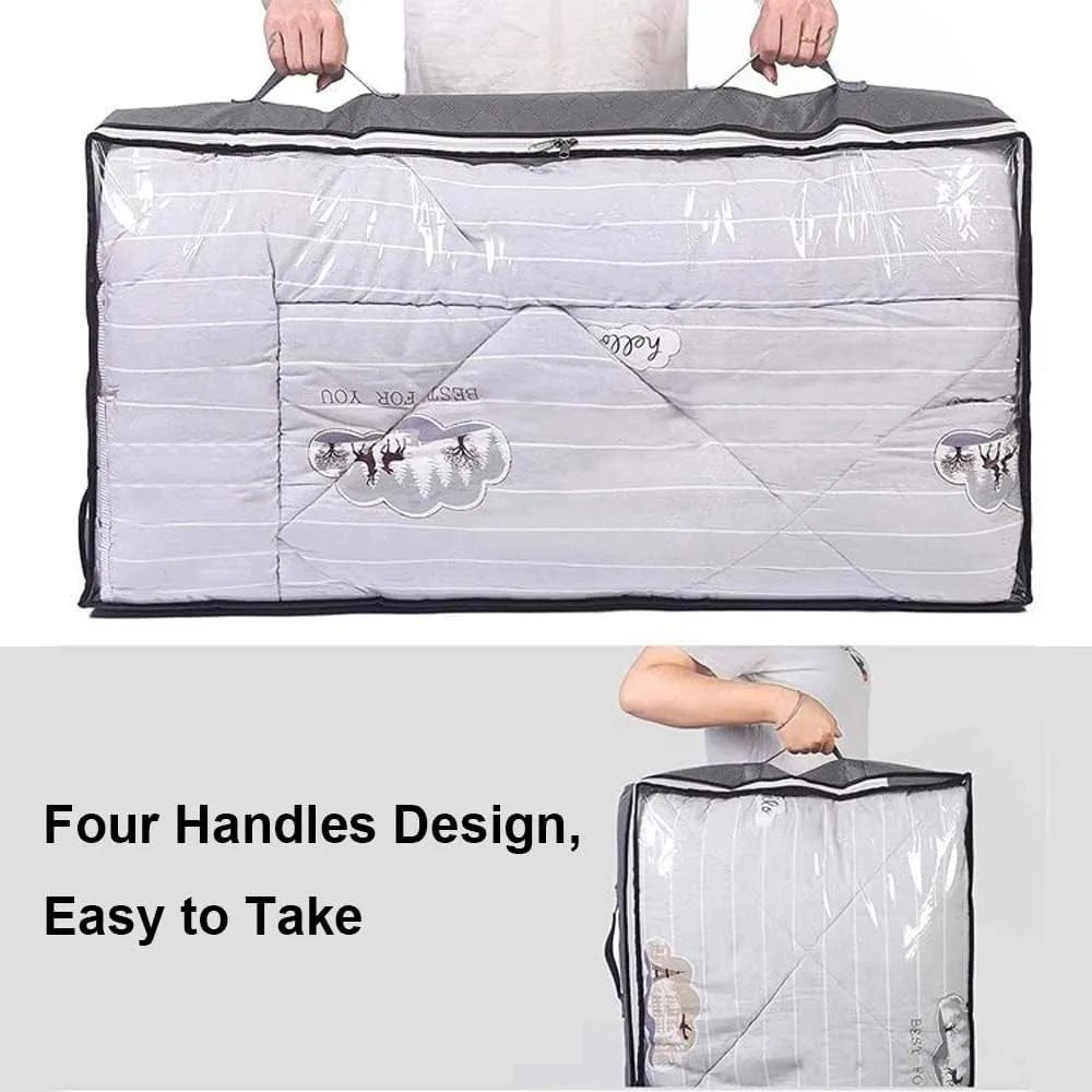 Underbed Storage Bag Foldable Quilt Clothes Storage Bag Large Capacity Dustproof Toys Bags Moisture Dust Proof Proof Organizer