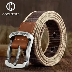 New Men Belt for Drilled Canvas Military Tactical Designer Men's Belt Men's Trousers Belt for Jeans Belts Male Waist Belts