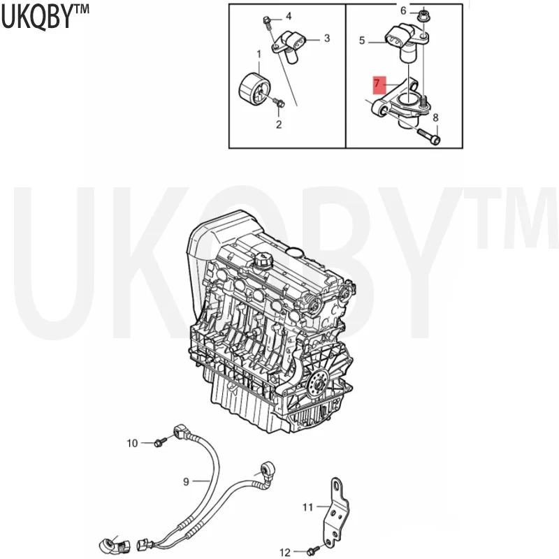 V7 0 XC (-00) 2000-2000 crankshaft position sensor bracket flange screw 30637803 30637803