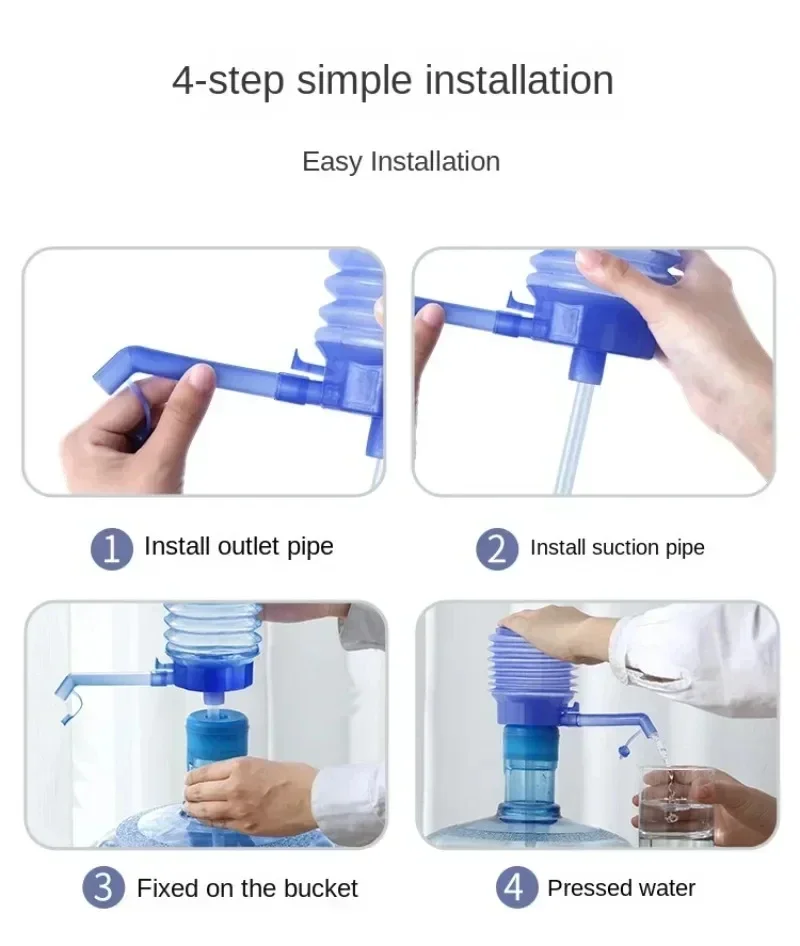 Hand Pressure Water Dispenser Bucket Water Hand Pump Removable Tube Vacuum Hand Pump Water Dispenser Portable Tools Home Water