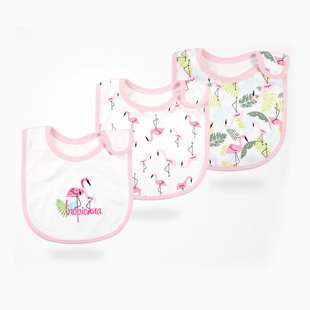 

Набор из 3 водонепроницаемых хлопковых слюнявчиков для новорожденных: простые, для кормления, легко моются, прочные, легкие, быстросохнущие