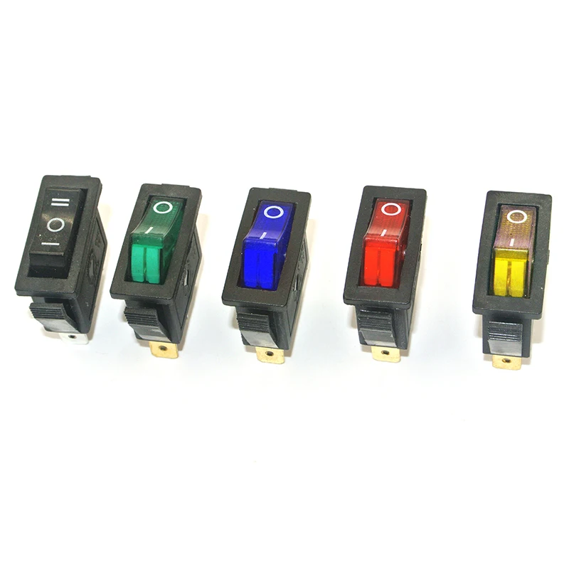 1PCS KCD3 Rocker Switch ON-OFF ON-OFF-ON 2 Position 3Pins Electrical equipment With Light Power Switch 16A 250V / 20A 125V AC